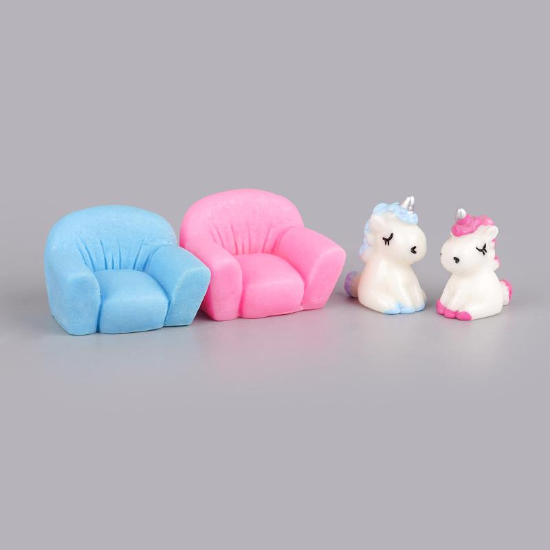 Creative Cartoon Mini Cute Small Sofa Unicorn Desktop Creative Small Ornament Seat Children Play House Toys