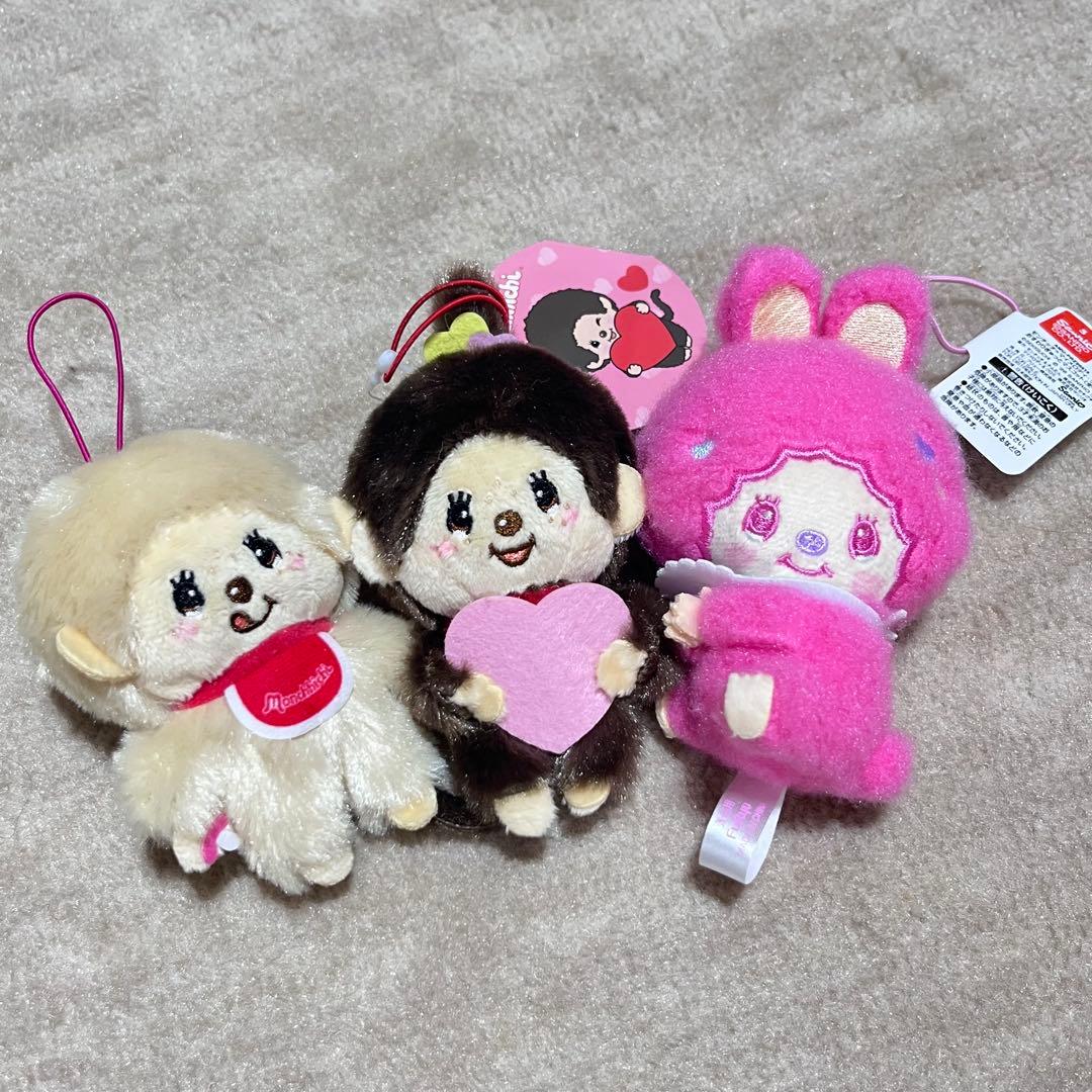 Monchhichi Mascot Plush Toy 3-Piece Set