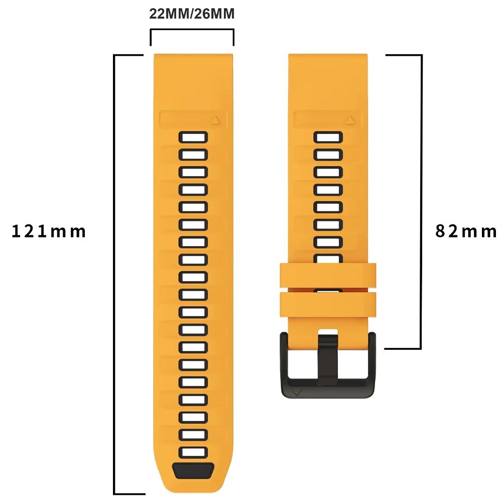 QuickFit 22mm 26mm Silicone Strap For Garmin Fenix 8 E 7X 7 Pro Solar/6X/Epix/Forerunner 965/Instinct 2X/Enduro 3 Official Band