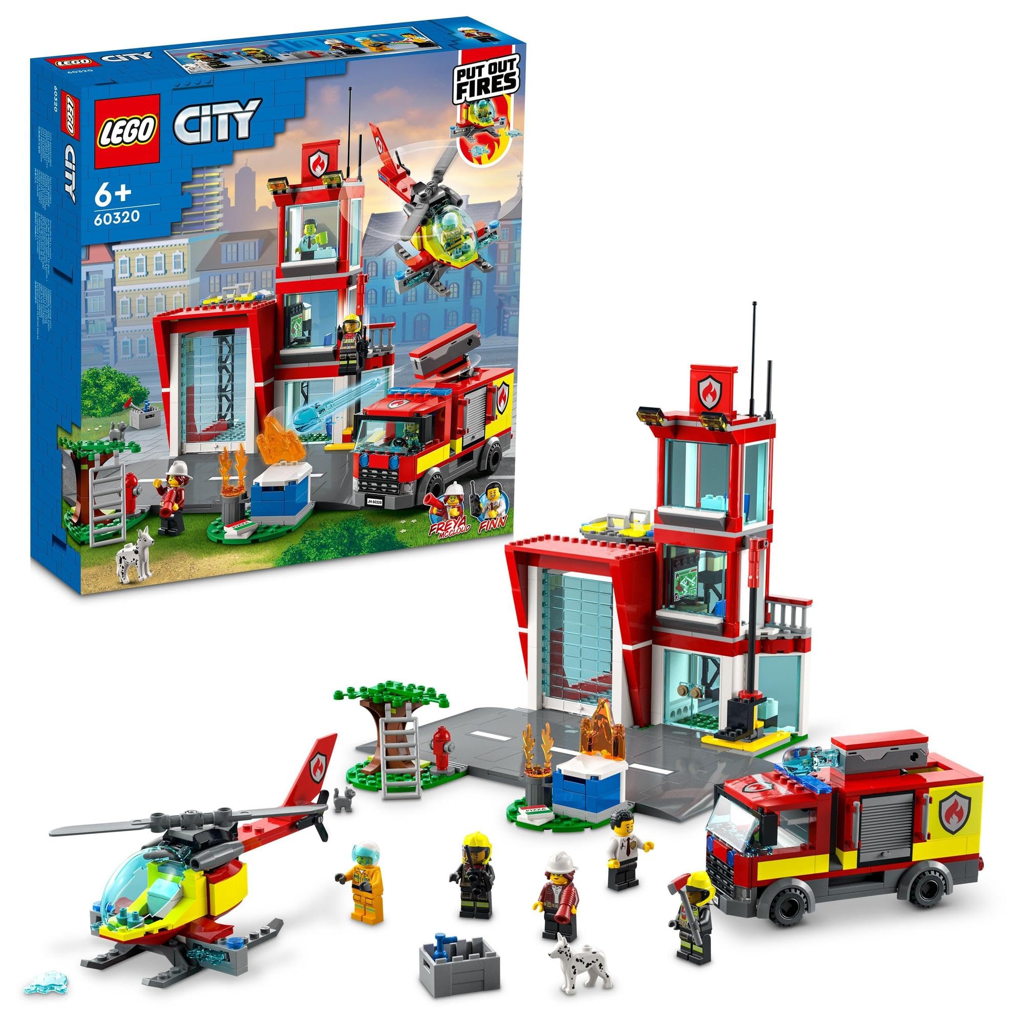 

LEGO City Fire Station 60320, a toy building block gift for boys and girls ages 6 and up.