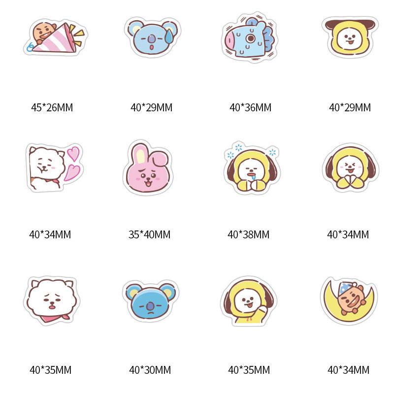 buy 40pcs personality bt21 bts hand luggage suitcase phone case stickers surrounding at affordable prices free shipping real reviews with photos joom