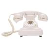 Retro Bluetooth Festnetztelefon mit Hörer Freisprecheinrichtung Weiß USB Wiederaufladbar Kabelloses Bluetooth Schreibtischtelefon für Zuhause