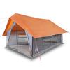 5 Person Camping Tent Grey and Orange Waterproof