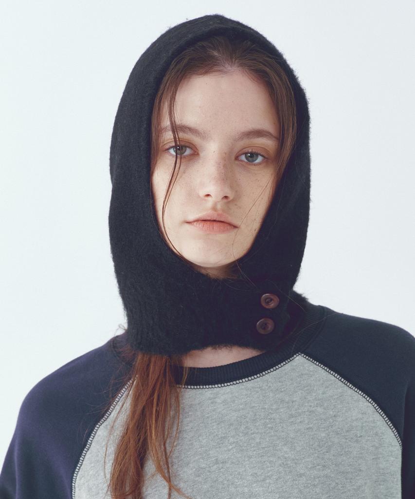 CITTA Wool Blended 2 Button Point Balaclava_Cta939(Black)