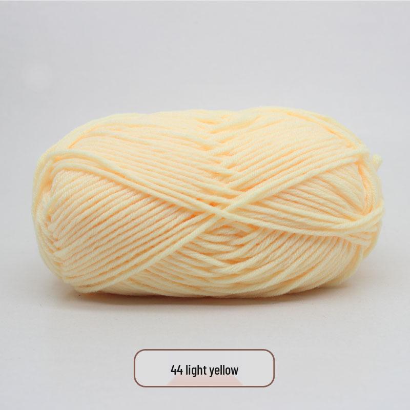 5-Strand Milk Cotton Yarn Scarf & Hand-Knitted Hat Yarn - Baby Soft, Medium Thickness, Free Shipping