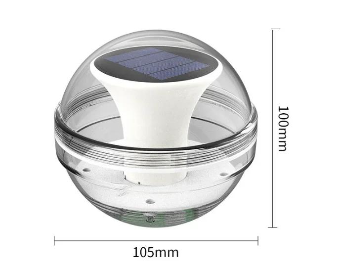 

Плавающий солнечный светильник для бассейна, водонепроницаемый светодиодный солнечный светильник Glow Ball, 3 режима освещения, бассейн, пруд, фонтан, сад, вечеринка, украшение дома 1PC