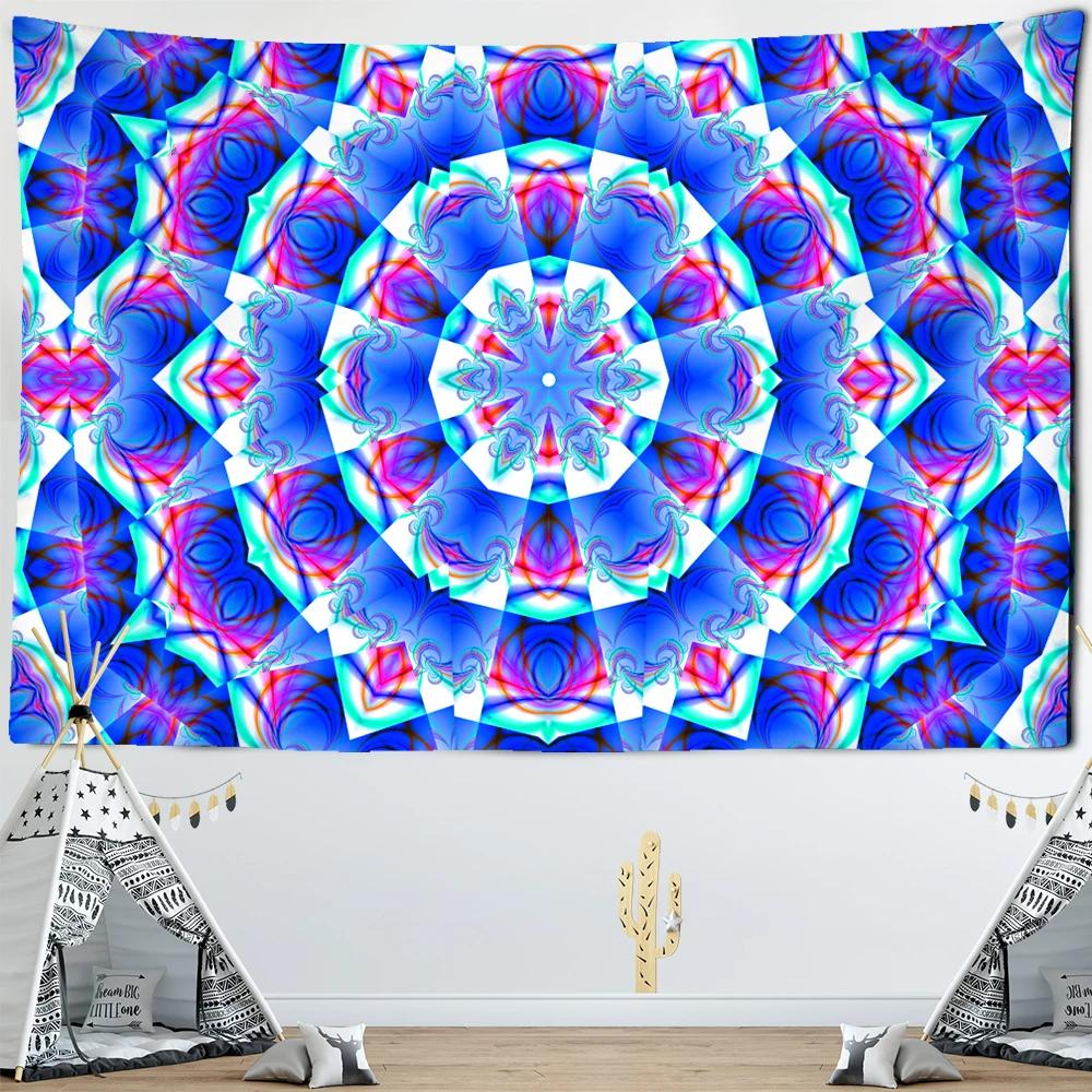 India Mandala Tapestry Wall Hanging Boho Decor Wall Cloth Tapestries Psychedelic Hippie Night Moon Tapestry Mandala Wall Carpet