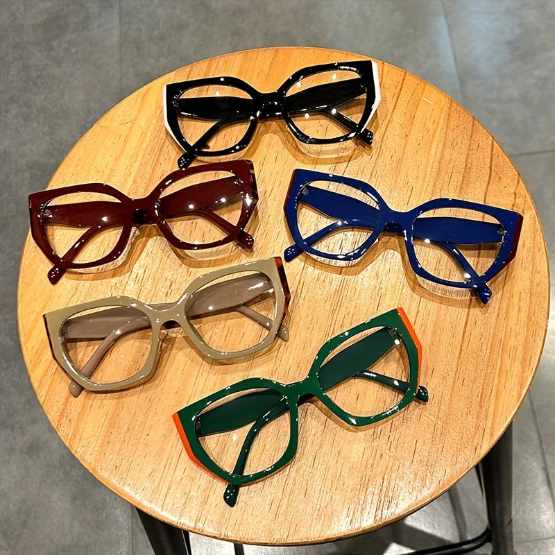 Trendy Cat Eye Glasses Clear Lens Retro Fashion Decorative Frames Computer Spectacles for Women Stylish Accessory Eye Protection