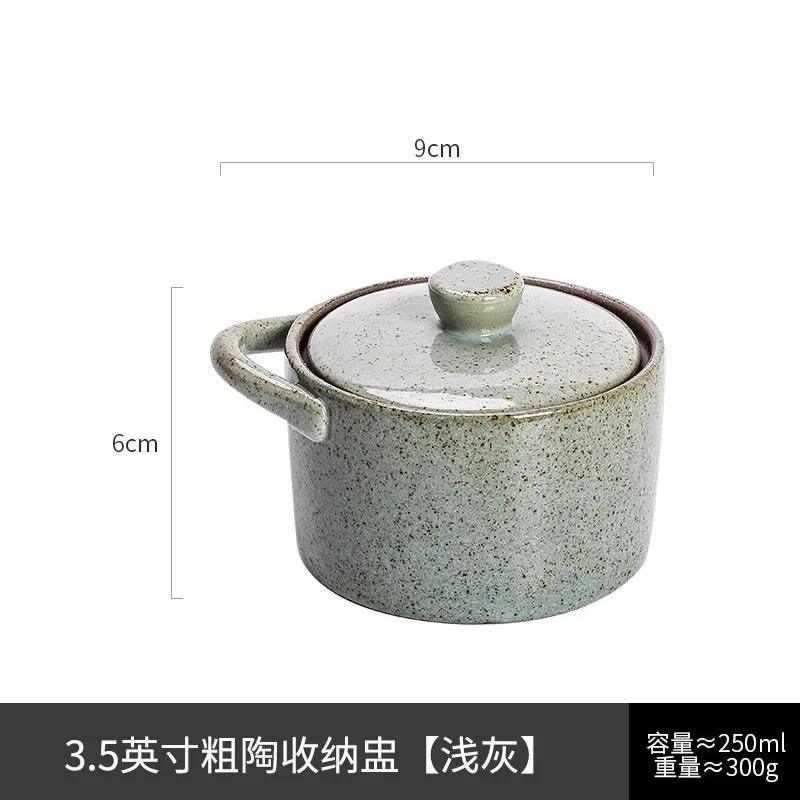 New Ceramic Small Stew Pot Bird's Nest Waterproof Stew Pot Small Soup Pot Japanese Coarse Pottery Soup Pot Household Food Bowl