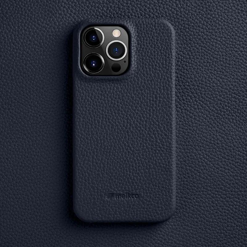 Melkco Genuine Leather Phone Case for IPhone 16 Pro Max 17 16e 15 Plus 14 13 Mini 12 11 X Xs Max First Layer Cowhide Hard Cover