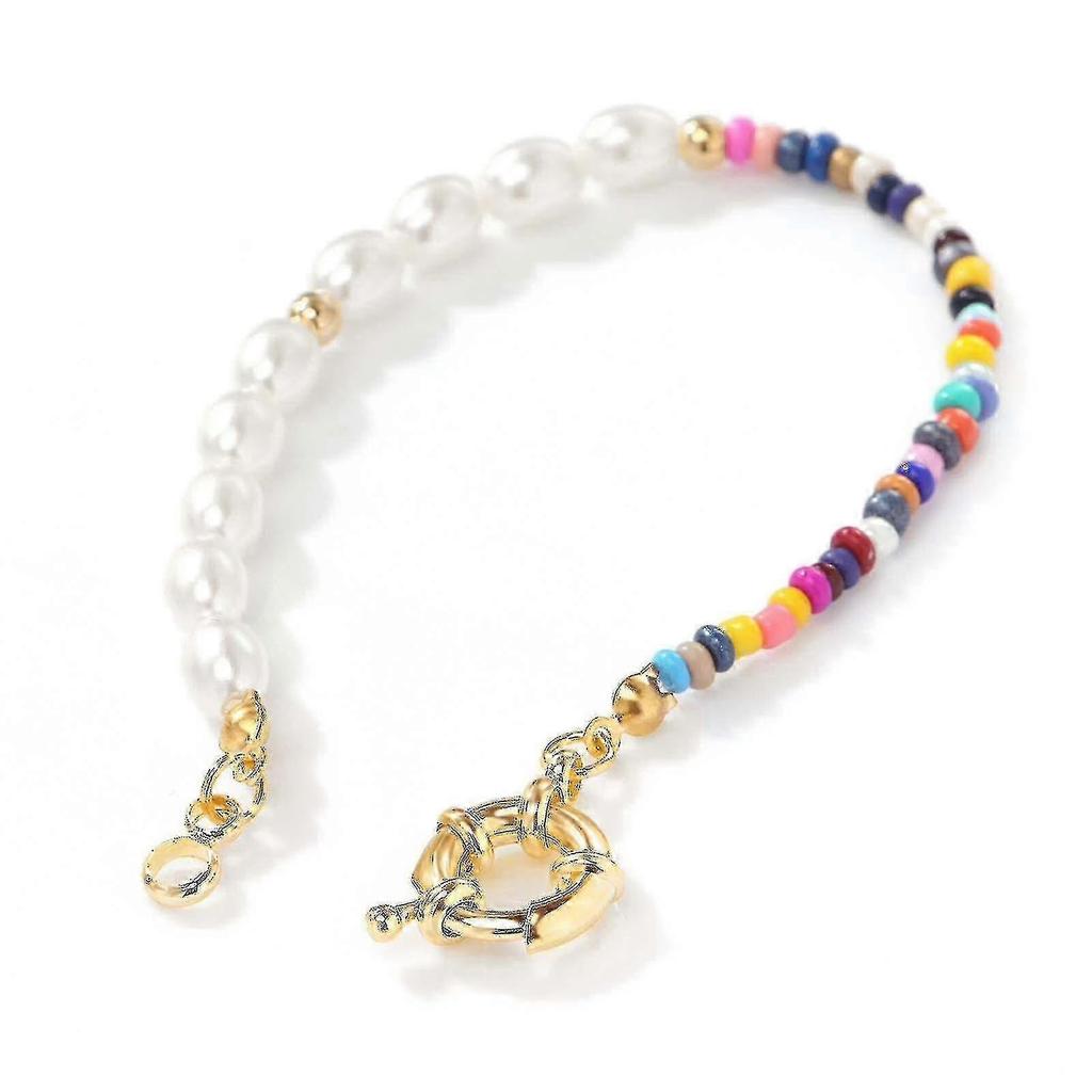 Fashion Rice Beads Pearl Line Bracelet Women Girls Personality Jewellery - CHUN