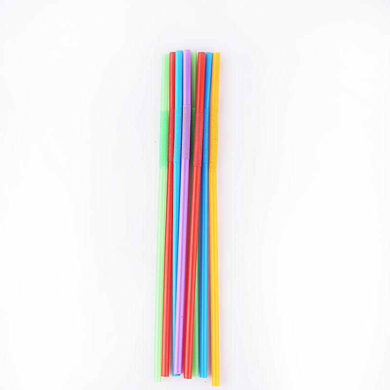 100Pcs Drinking Plastic Curved DIY Shaped Disposable Straws Colorful Artistic Long Flexible Party Supplies Kitchen Accessories