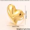 Large-sized Heart-shaped Open Titanium Steel Ring for Women, 18K Gold, Elegant and Versatile, with A High-end Feel.