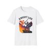 Unisex Softstyle T-Shirt Knight Dragon Cliff Fantasy Battle Epic Medieval Art