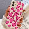 Graffiti Red Heart Phone Case for IPhone 14 15 16 Plus for IPhone 13 14 15 12 11 16 Pro Max 12Mini XS Max TPU Slim Protect Cover