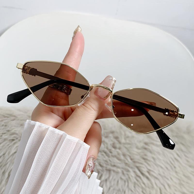 JYL TS Small Frame Metal Sunglasses UV Protection QZ829-98109 A-4091