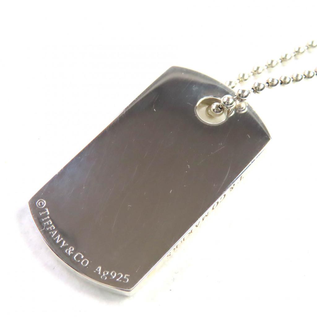 Tolles TIFFANY&Co. Halskettenmacher ID-Tag Kugelkette Anhänger Silber AG925 Herren Gebraucht