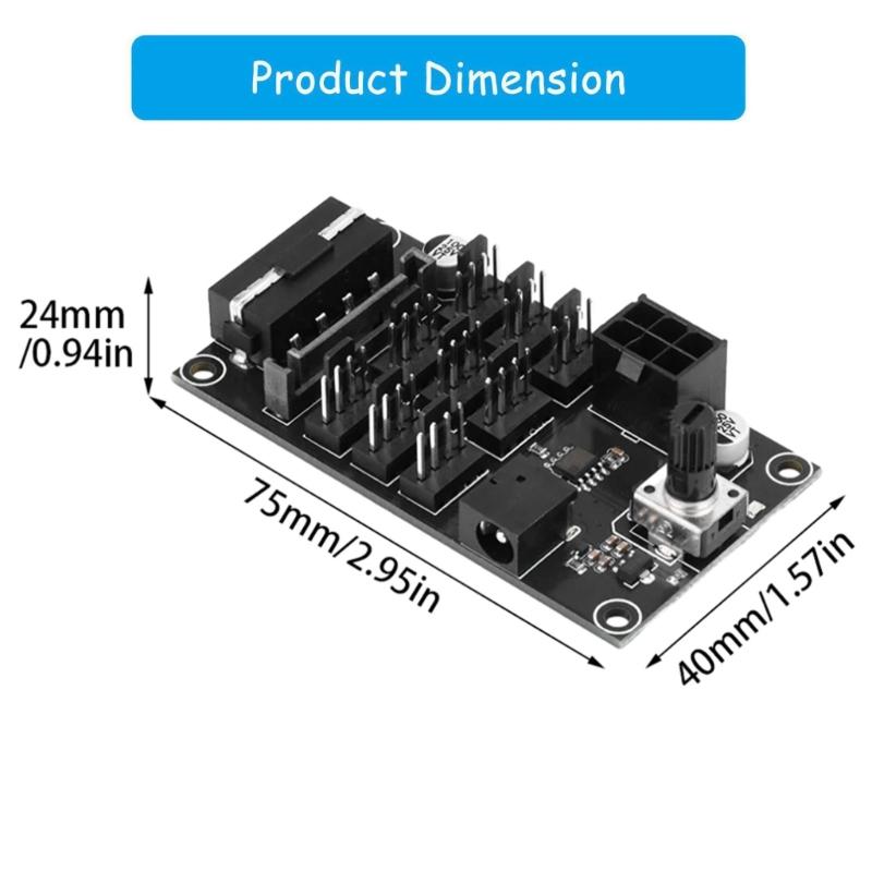 High Temperatures Resistant Circuit Board Controller 3dB Bandwidth Fan Hubs Controller Cooling Efficiency