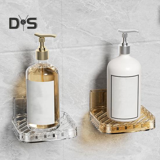 Nástěnný box na mýdlo s odnímatelnou odtokovou vaničkou Silná nosná samolepicí Stojan na mýdlové misky se snadnou instalací