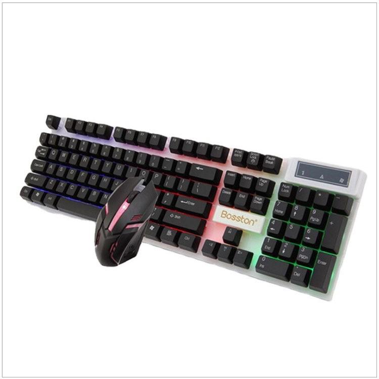 Bosdon 8310 USB Gaming Keyboard and Mouse Set with Suspended Luminous Keys
