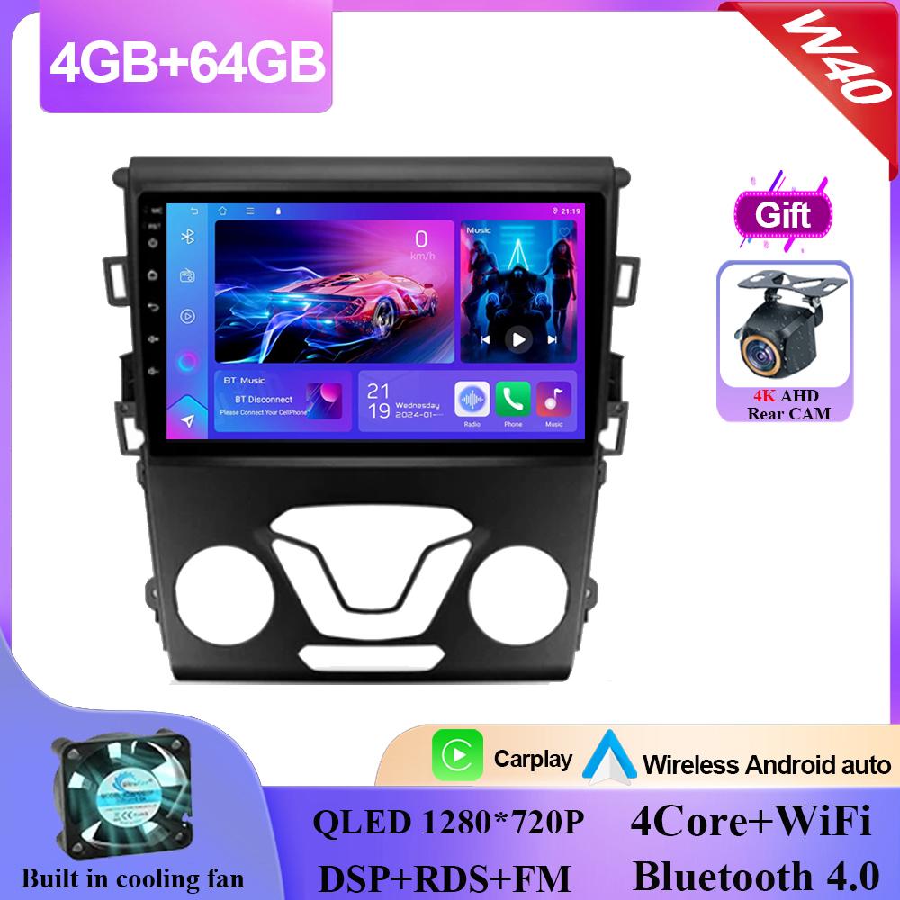 Carplay Android 14 Für Ford Mondeo 5 2014 - 2019 Autoradio Stereo Head Unit Multimedia Video Player GPS-Navigation KEIN 2din DVD