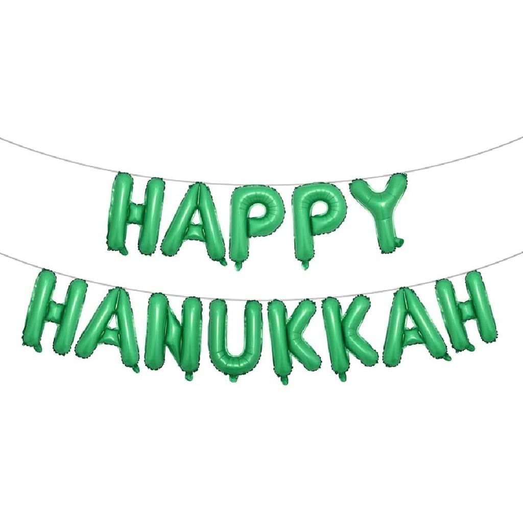 Happy Hanukkah Banner Hanukkah Party Decorations Chanukah Festival Garland Party Supplies for Fireplace Mantle, Happy Chanukah 16 inch Multicolor