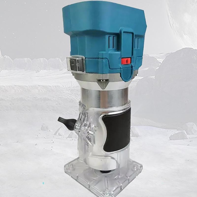 18V Akku-Oberfräsen Trimmer Bürstenlos Einhandbedienung Einstellbar 6 Einstellungen Spannzangengrößen 1/4", 6mm, 8mm 700W Kommt