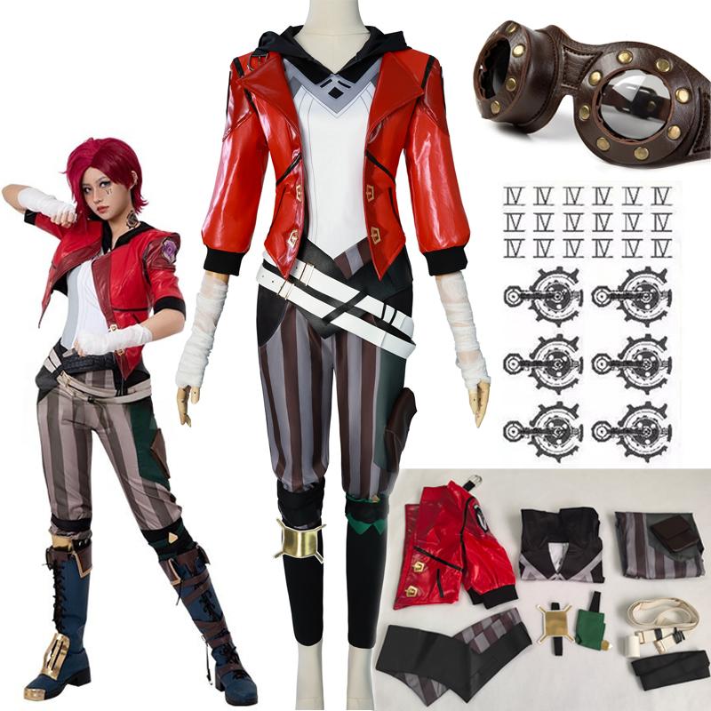 Arcane 2 League of Legends LOL Arcane Vi Game Cosplay Costume Anime LOL Arcane Vi Cosplay Uniform Carnival Suit Halloween Costum