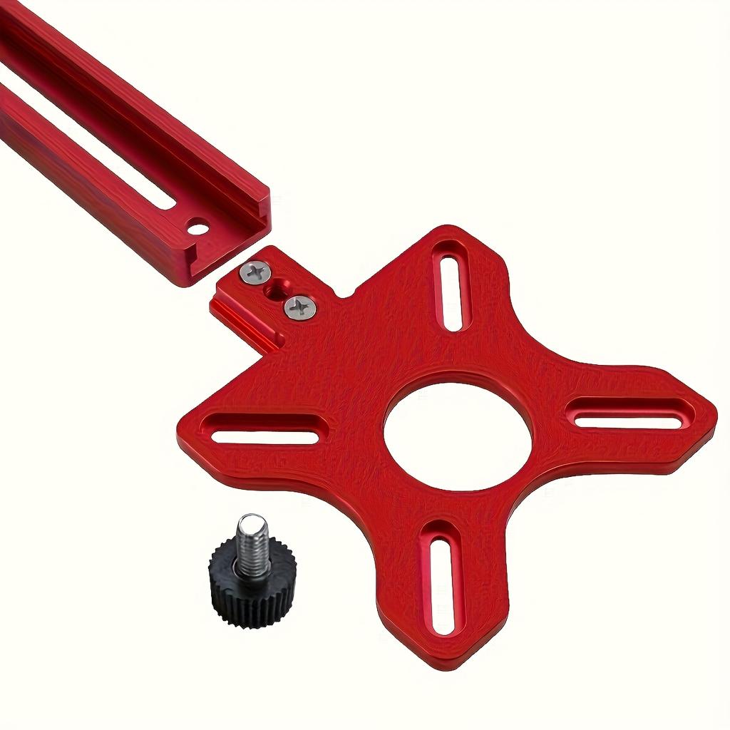 3-in-1 Trimming and Rounding Locating Ruler for Aluminum Alloy Woodworking and Rounding Machine, Round Hole Grooving Locator.