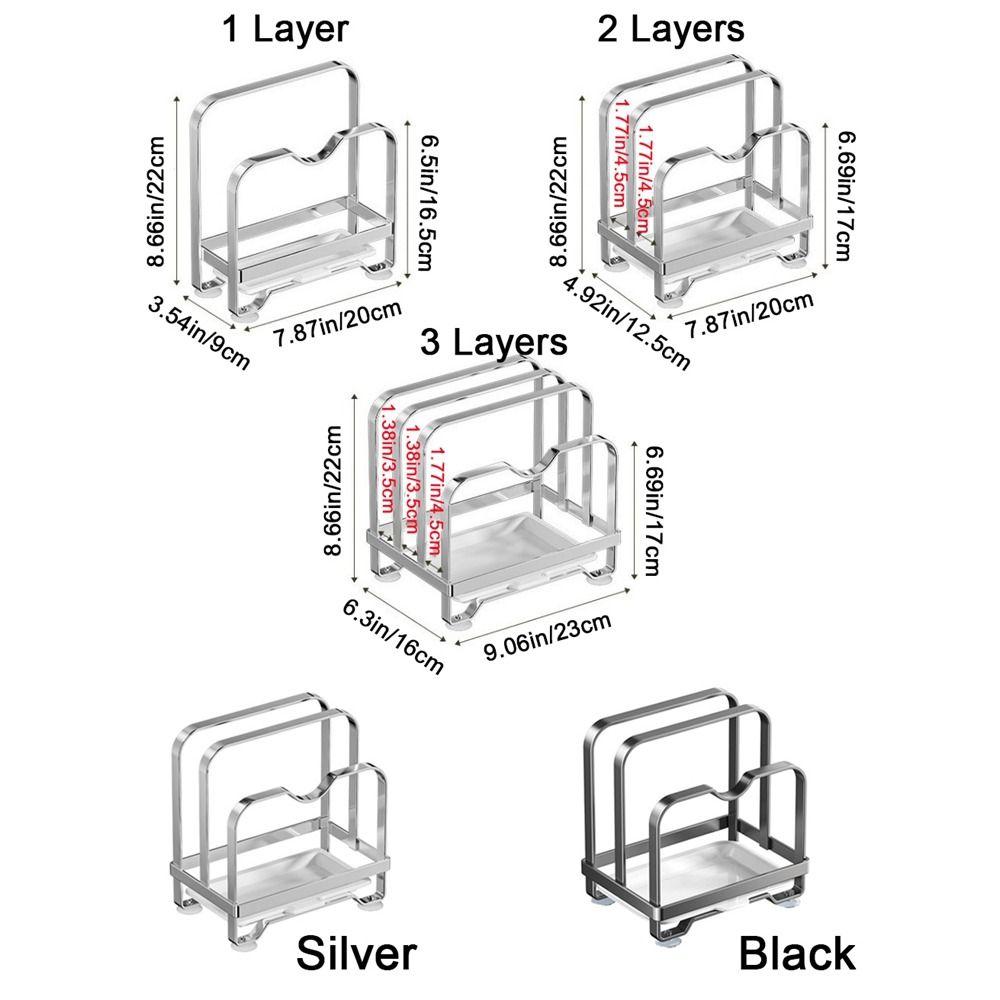 Rustproof Cutting Board Holder Moisture-proof Chopping Board Rack Pot Lid Storage Rack  Counter Top