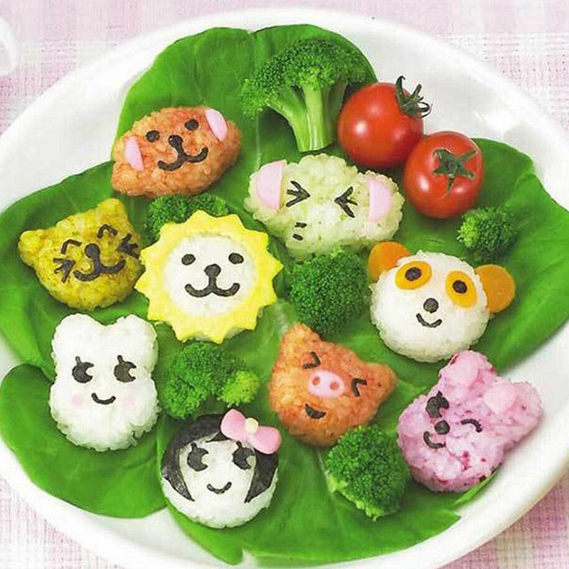 6Pcs Multicolor Egg Mold Sandwich Bento Rice Mould Sushi Maker Boiled Decor