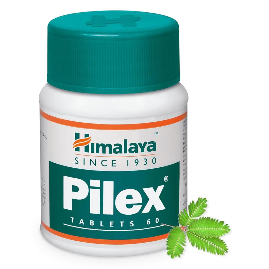 Himalaya Pilex Ayurvedic Hemorrhoids Relief Tablets Pack of 60 Natural Herbal Remedy