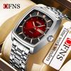 Oufanni Men's Classic Barrel Watch - Double Calendar, Waterproof, Quartz with 3D Luminous Scale