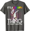 Maglietta Grafica Dabbing Unicorn Its A Unicorn Thing Traspirante Casual a Maniche Corte da Uomo