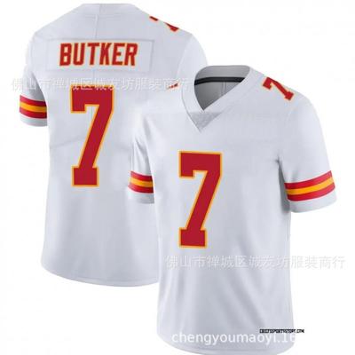 Kansas City Chiefs 7 Harrison Butker Mens Football Jersey White S-XXXL