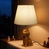 Desk Lamp Resin Bunny Puppy Cow Shape Night Light with Touch Switch Soft LED Lighting for Bedroom Bedside Table Hallway Home Office