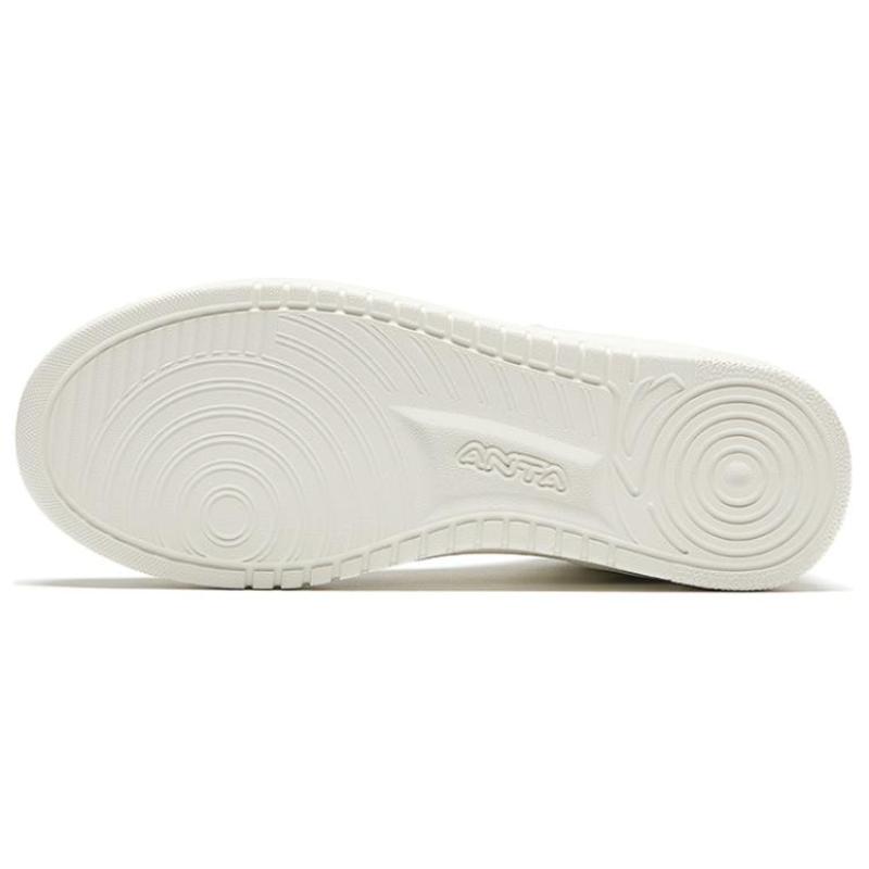 Anta Relaxed Abrasion Resistant Lightweight Breathable Height Increasing High top Skateboard Shoes Women's White Red Sneakers 922448002Q-5