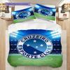 Cruzeiro Esporte Pattern Bedding Quilt Set Quilt Cover Pillowcase Home Decoration Birthday Gift (1 * duvet cover + 2 * pillowcase, without core)