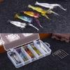 10pcs Simulation Shrimp Fishing Lures Shrimp Lures Rig Fishing Jigs with Hook for Trout Silicone Artificial Baits