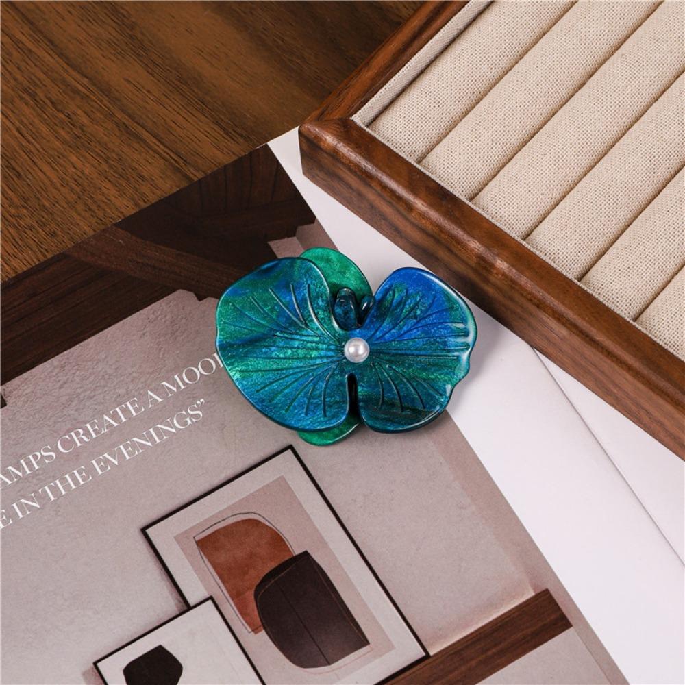 Korean Style Butterfly Orchid Hairpin Hair Rope Fresh Barrettes Flower Duckbill Clip  Decoration