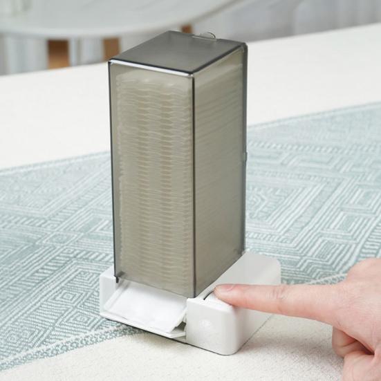 Storage Box Detachable Dust-proof Rectangular Reusable Plastic Auto Cotton Pad Dispenser Household Supplies