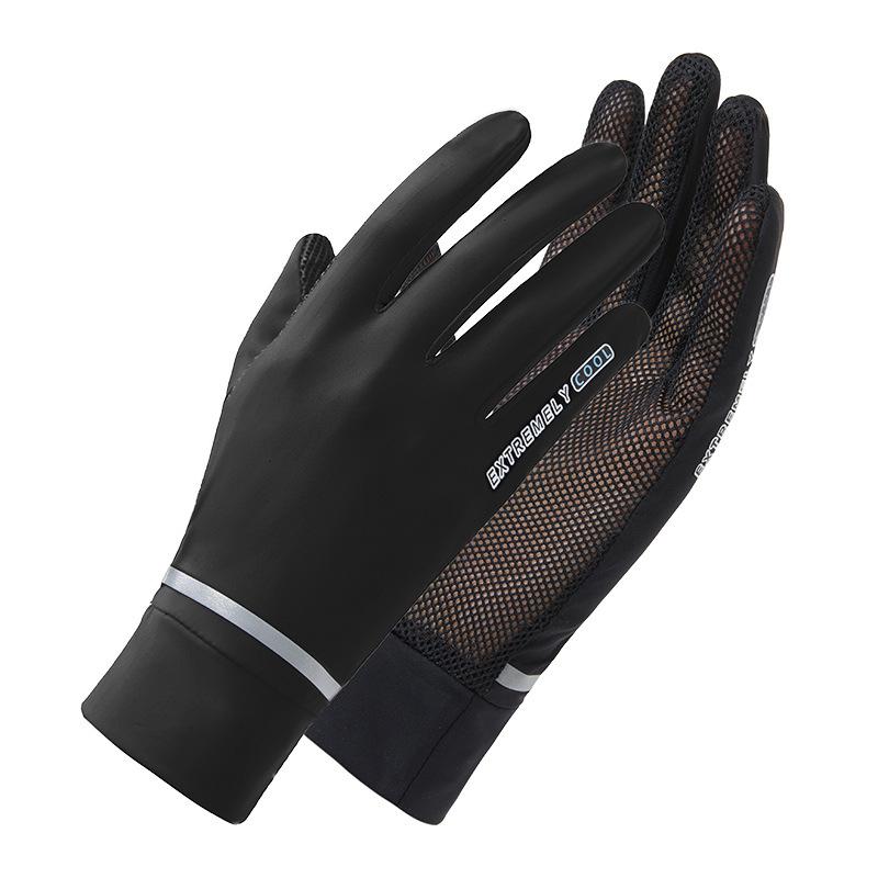 Sun Protection Gloves for Women Summer Flip Top Finger Exposing Outdoor Cycling  Mesh Breathable UV Resistant Touch Screen Thin Gloves