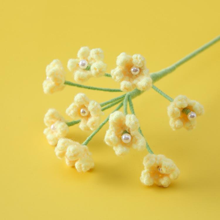 Cute Stars Crochet Flower Knitted Flower Finished Handmade Flowers Artificial Plant Wedding Party Home Decor Friends Gift