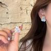 Blue Flower Stud Earrings - Summer Seaside Resort Style Ear Accessories