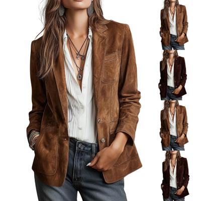 Women Fashion Jacket, Retro Single-breasted
