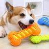Pet Interactive Stick Bite-resistant Dog Chew Toy Sounding Durable Teeth Cleaning Toy Bone Shape Dog Molar Rod Training