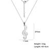 Teamer Stainless Steel Necklace for Women Music Note Instrument Guitar Pendant Charms Gold Plated Fashion Jewelry Romantic Gift