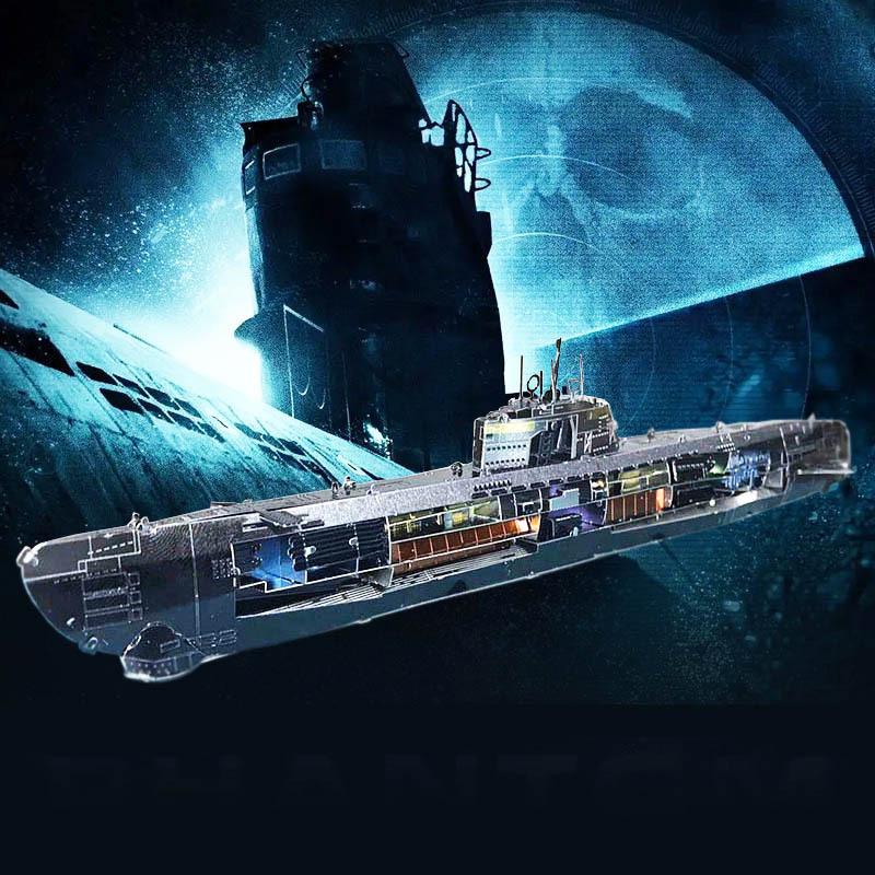 Type XXI German U-boat 3D Metal Puzzle – No Glue Needed