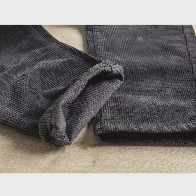 Pánské trendy volné manšestrové zimní kalhoty 2022