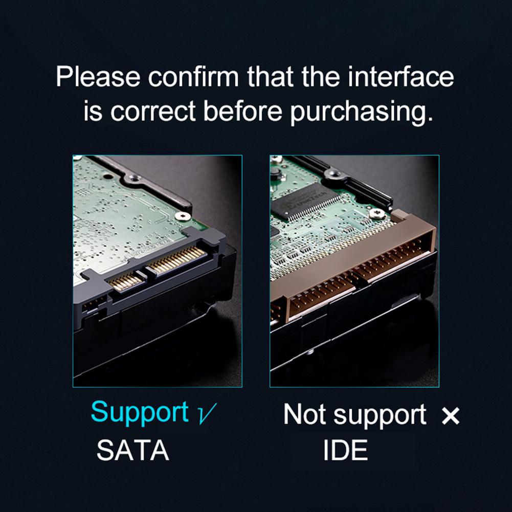 USB 3.1 Type C to 2.5 3.5 inch SATA III HDD SSD Cable External Converter 1.4ft Wire Hard Drive Adapter Wired Convert Cables